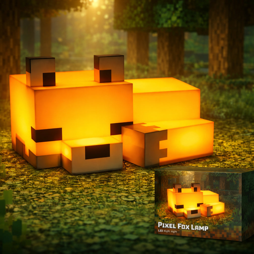 Lámpara de Minecraft en forma de zorro